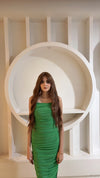 CARAMEL BROWN WIG WITH CURTAIN BANGS
