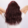 WINE RED WAVY CURLY WIG