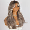 ASH BLONDE WIG WITH DARK ROOTS