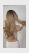 STRAIGHT LONG ASH BLONDE WIG WITH BANGS