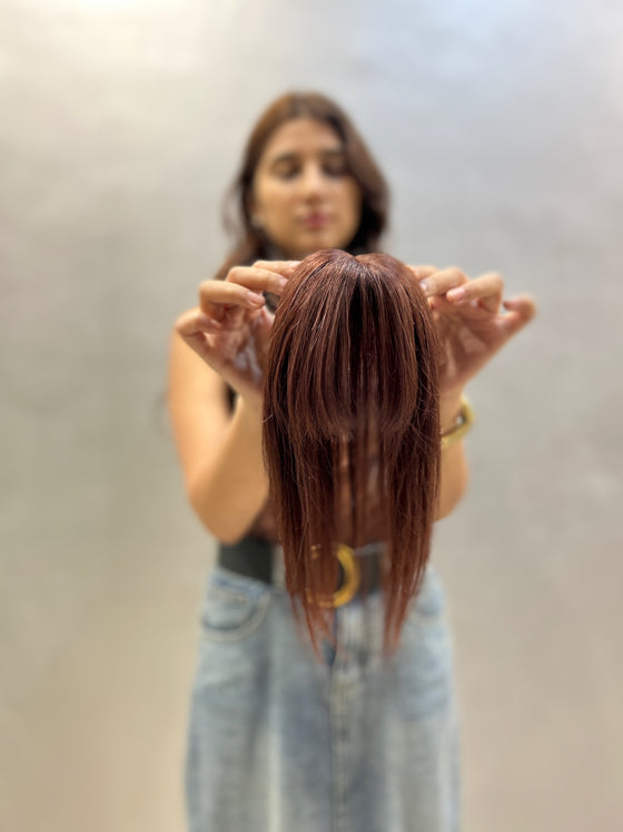 Hair topper with Bangs