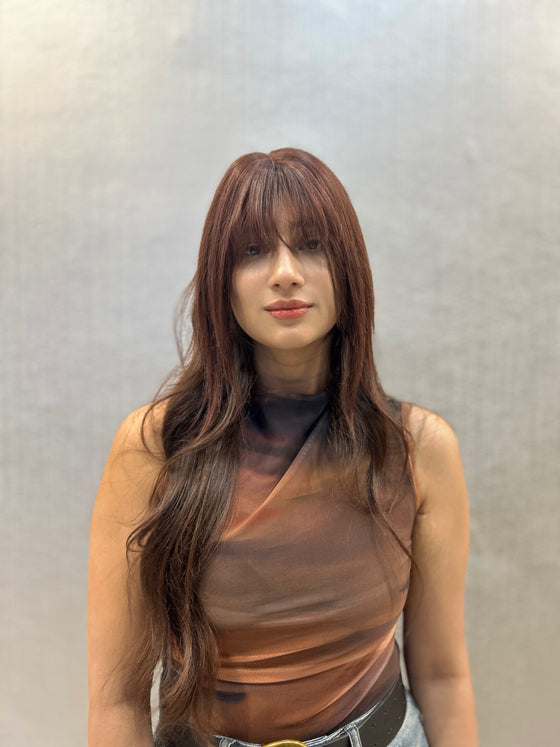 Hair topper with Bangs