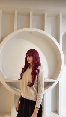  WINE GODDESS WAVES WITH BANGS