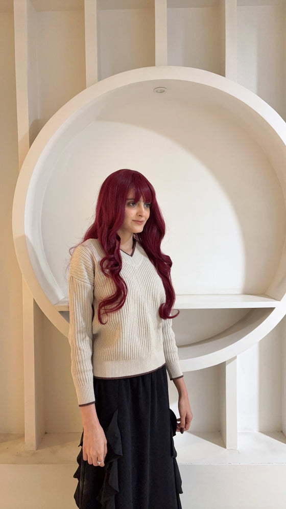 WINE GODDESS WAVES WITH BANGS