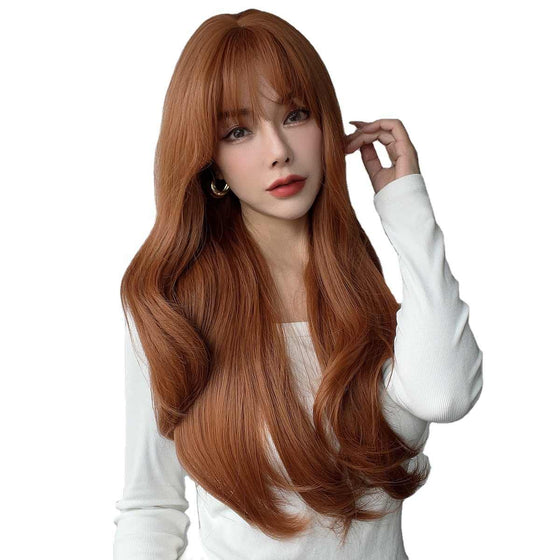 VALHALLA ORANGE CURLY PERUVIAN HAIR WOMEN'S WIG