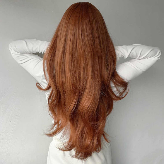 VALHALLA ORANGE CURLY PERUVIAN HAIR WOMEN'S WIG