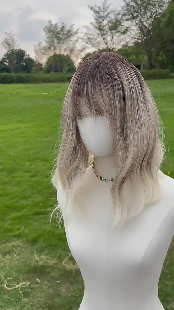 BLONDE BALAYAGE WIG WITH BANGS